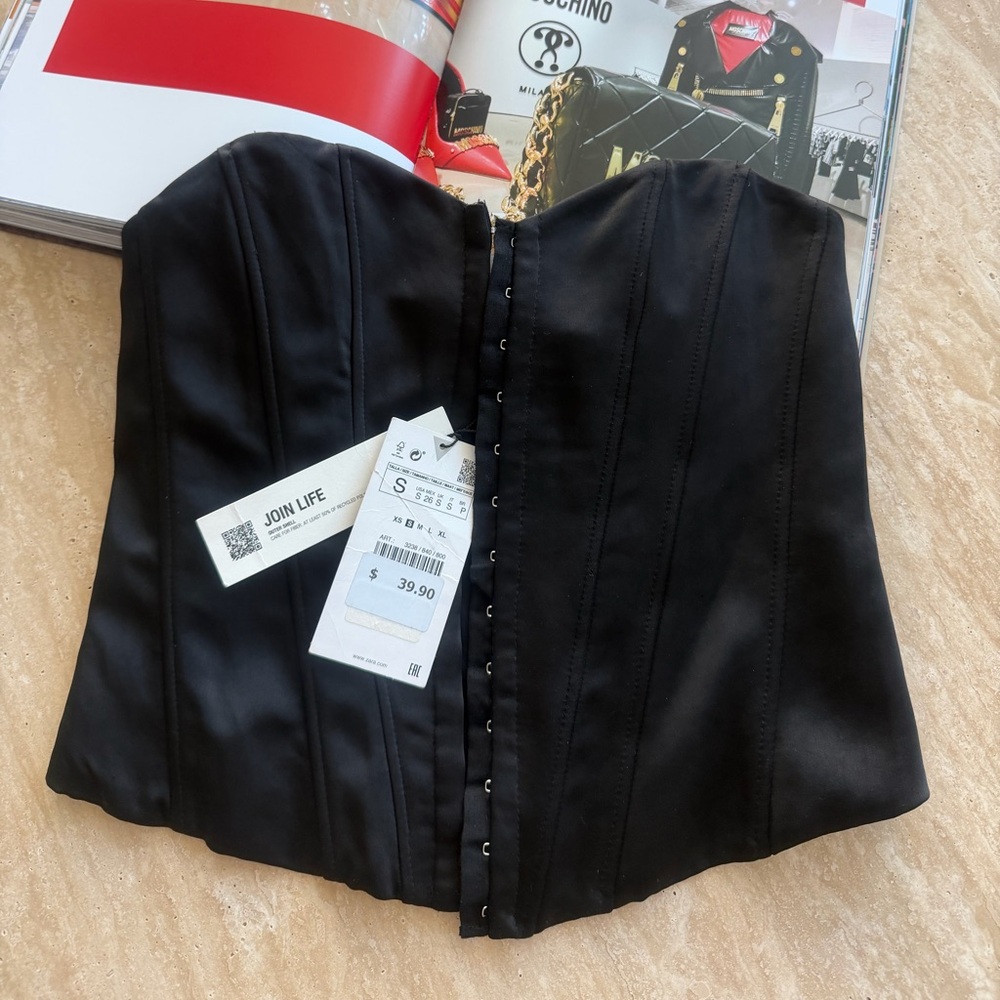 Zara Black Corset Top